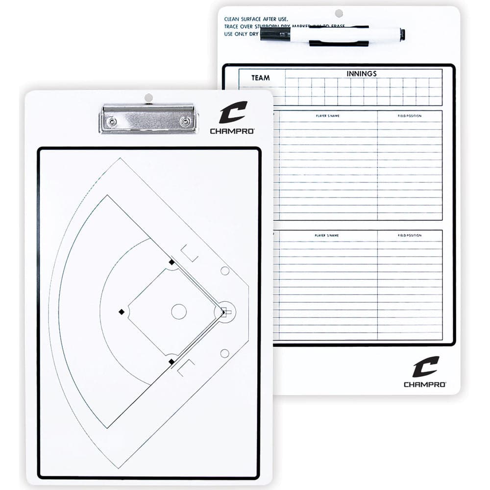 BASEBALL / SOFTBALL COACH'S BOARD - DRY ERASE WITH MARKER