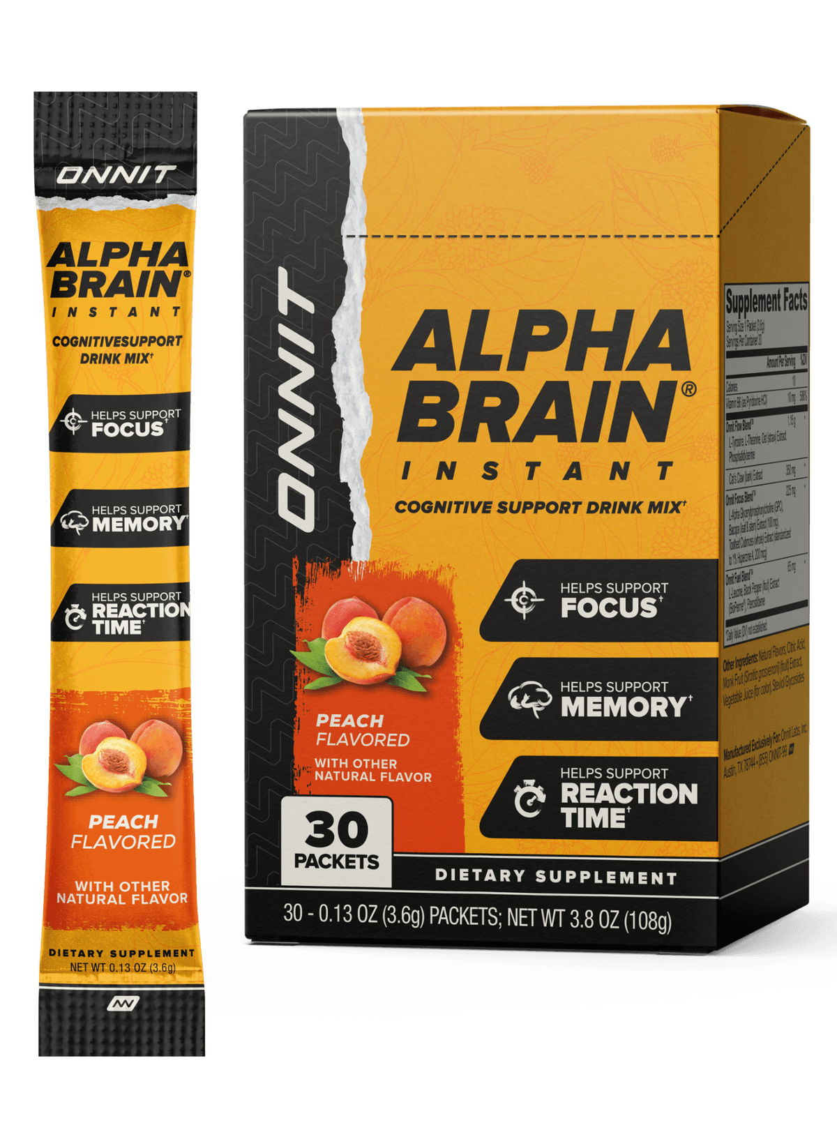 Alpha BRAIN® Instant - Peach (30 ct)