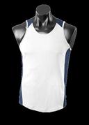 Kids Premier Singlet White/Navy