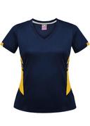 Ladies Tasman Tee Navy/Gold
