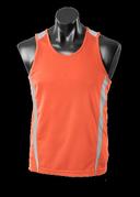 Mens Eureka Singlet Orange/Charcoal