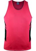 Mens Tasman Singlet Neon Pink/Black