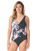 Gabar Women's Chlorine Resistant Lush Getaway Surplice One Pice Swimsuit