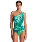 Lauren Ralph Lauren Women's Cartago Palms One Shoulder One Piece Swimsuit