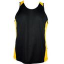 Mens Premier Singlet Black/Gold